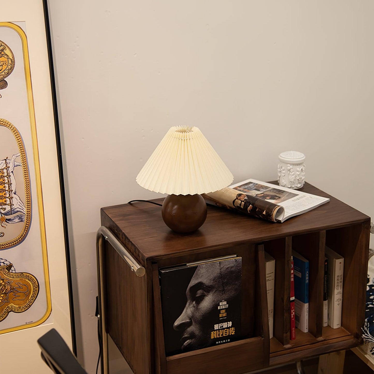 Wooden Pleated Desk lamp Table Lamp