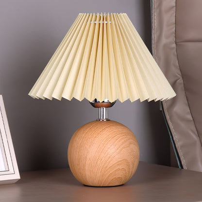 Wooden Pleated Desk lamp Table Lamp