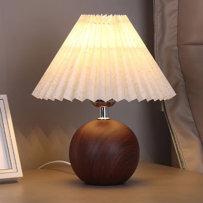 Wooden Pleated Desk lamp Table Lamp