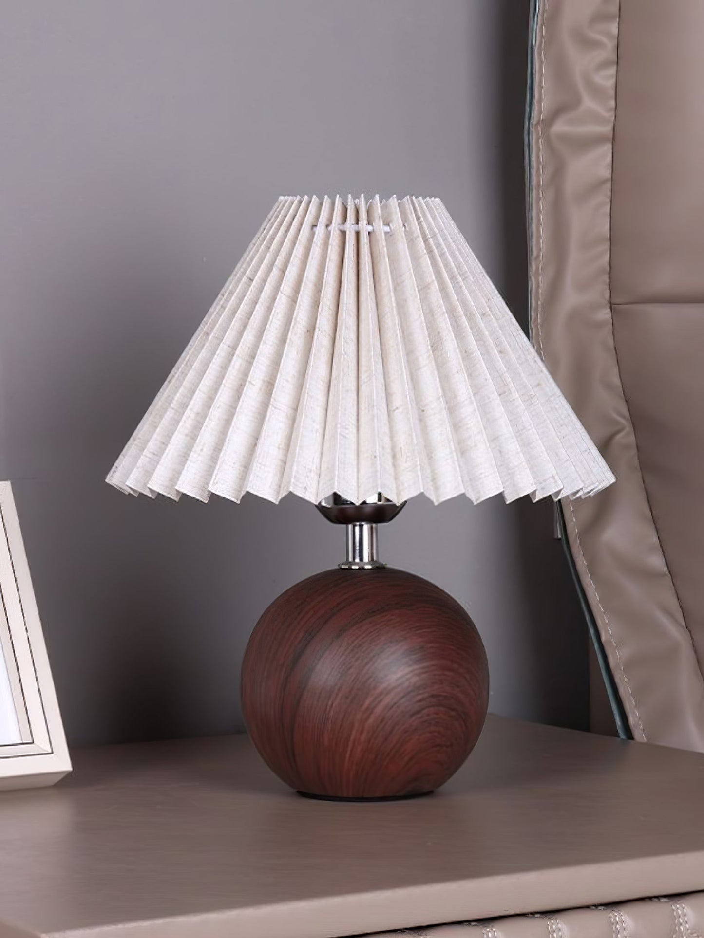 Wooden Pleated Desk lamp Table Lamp