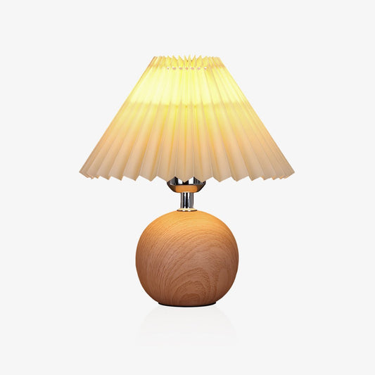 Wooden Pleated Desk lamp Table Lamp