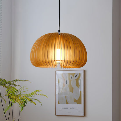 Wooden Pumpkin Ceiling light fitting Pendant Lamp