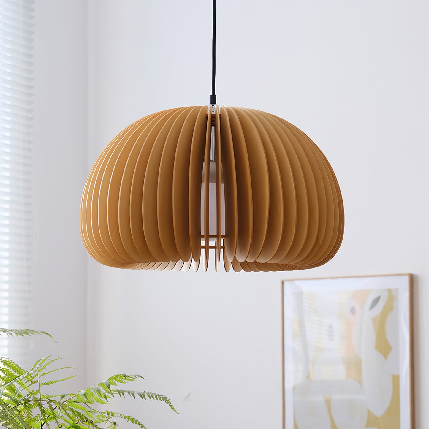 Wooden Pumpkin Ceiling light fitting Pendant Lamp