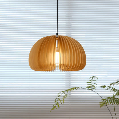 Wooden Pumpkin Ceiling light fitting Pendant Lamp