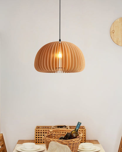 Wooden Pumpkin Ceiling light fitting Pendant Lamp