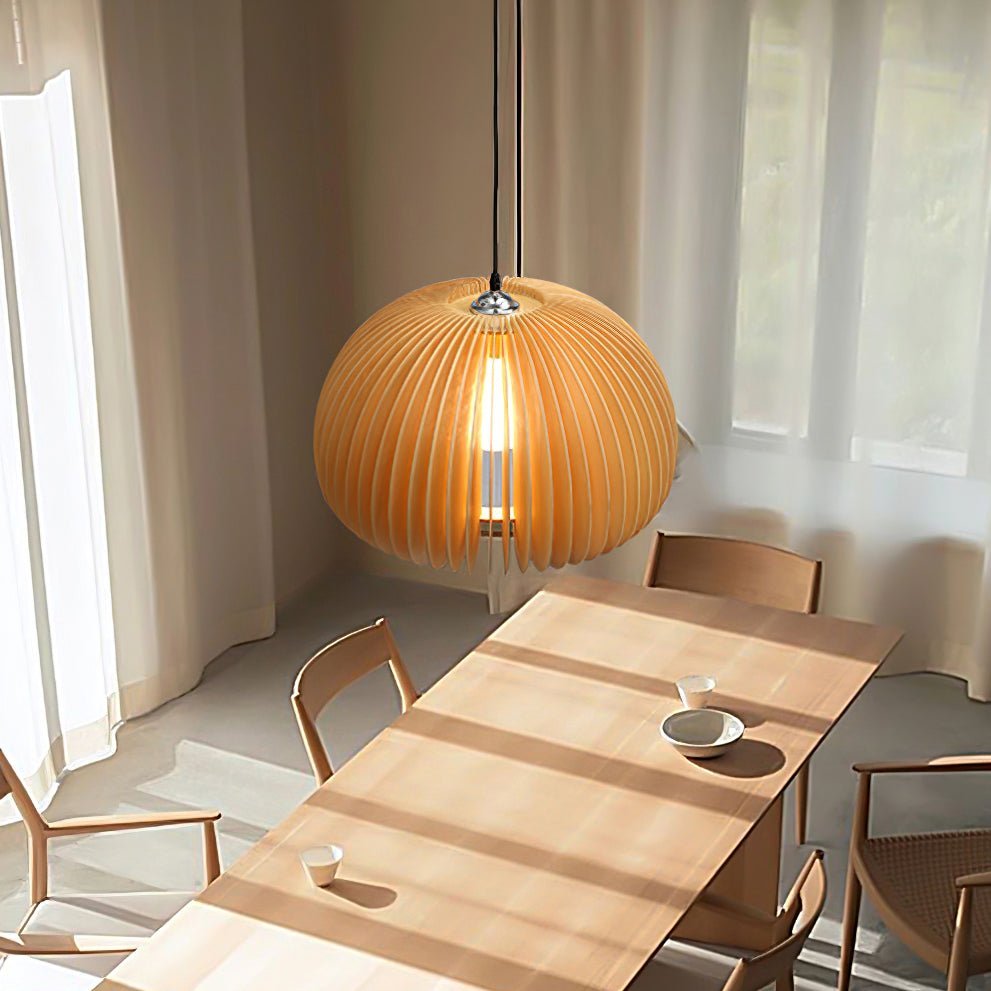 Wooden Pumpkin Ceiling light fitting Pendant Lamp