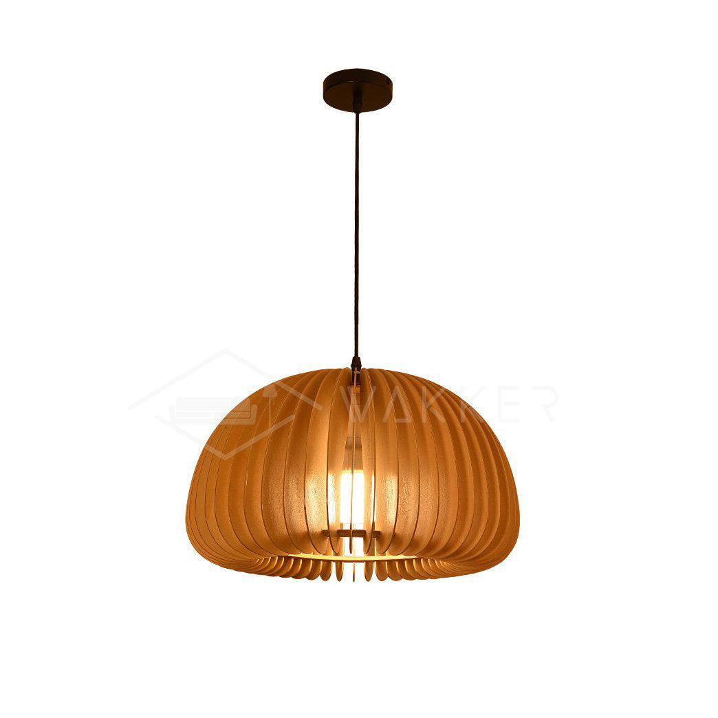 Wooden Pumpkin Ceiling light fitting Pendant Lamp