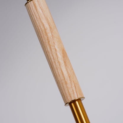 Pleated Retro Wooden Table Lamp