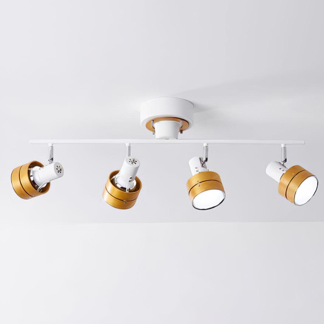 Wooden Adjustable Spot Overhead light Ceiling Lamp