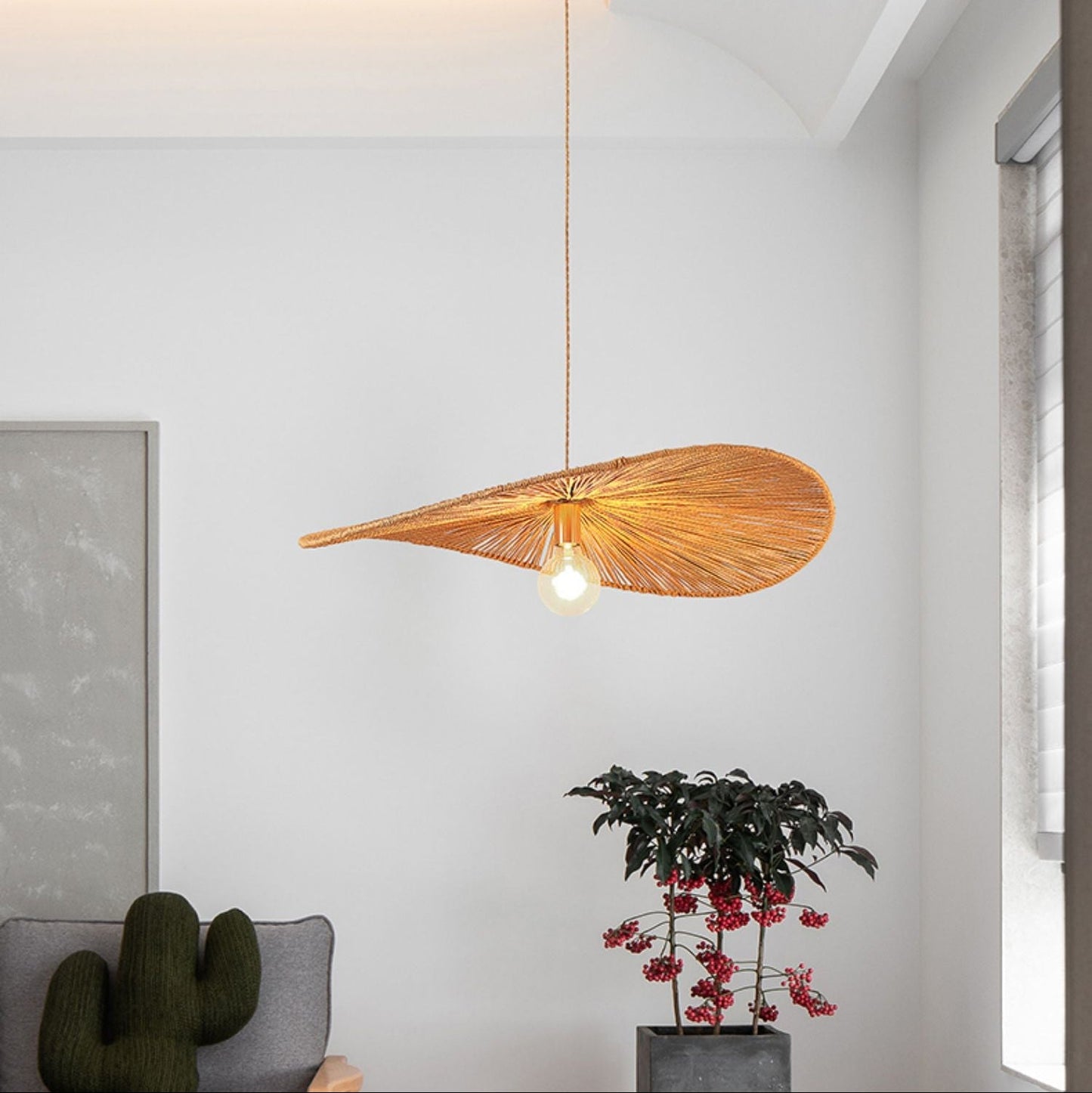 Woven Leaf Pendant Light