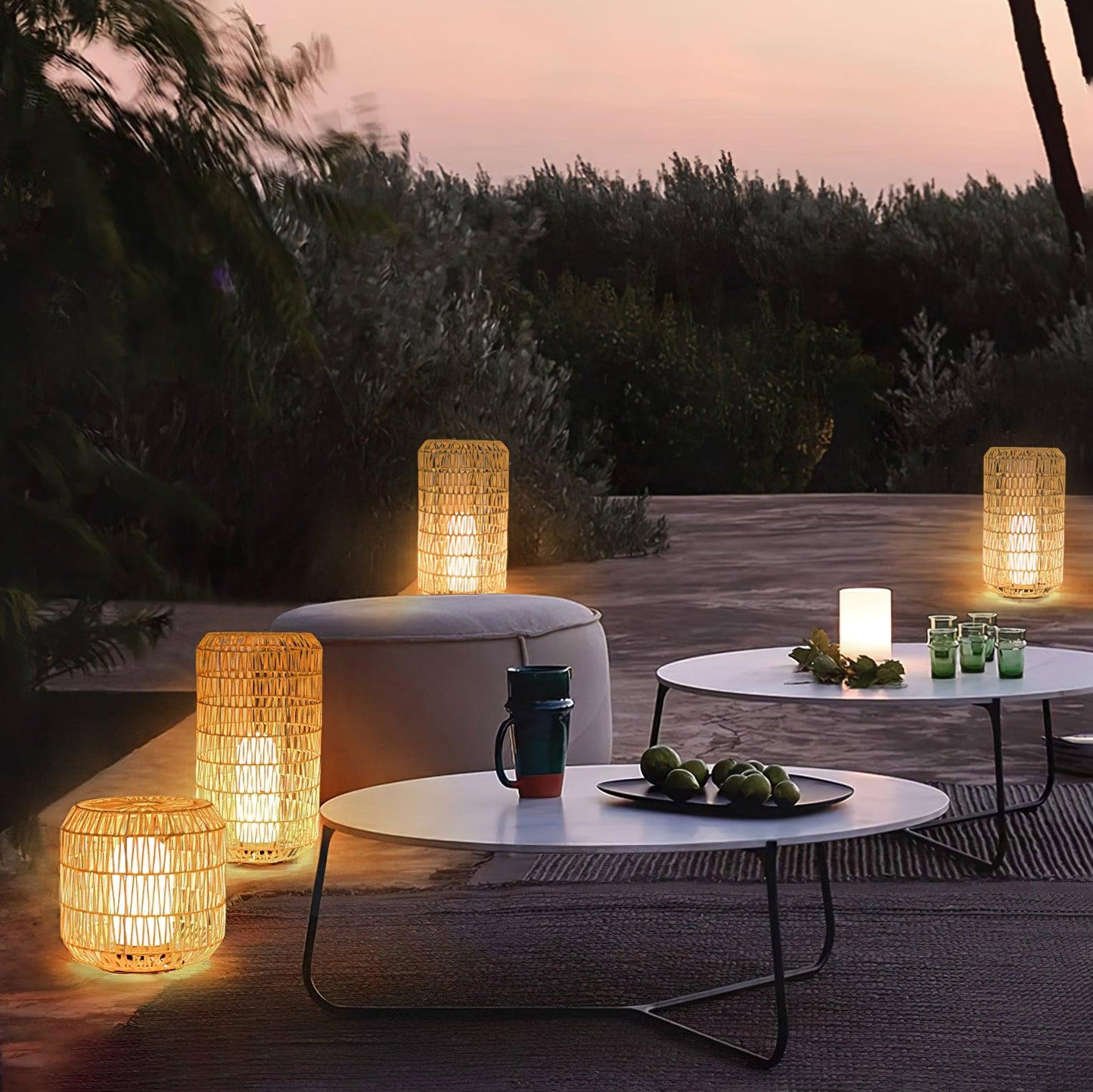 Woven Rattan Patio light Outdoor Lamp