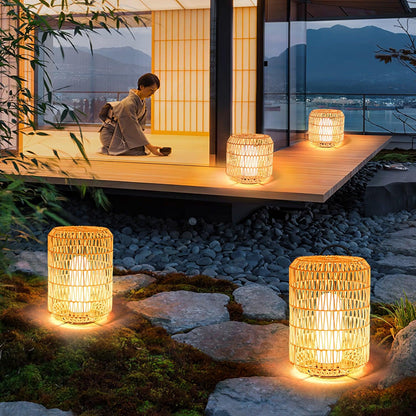 Woven Rattan Patio light Outdoor Lamp