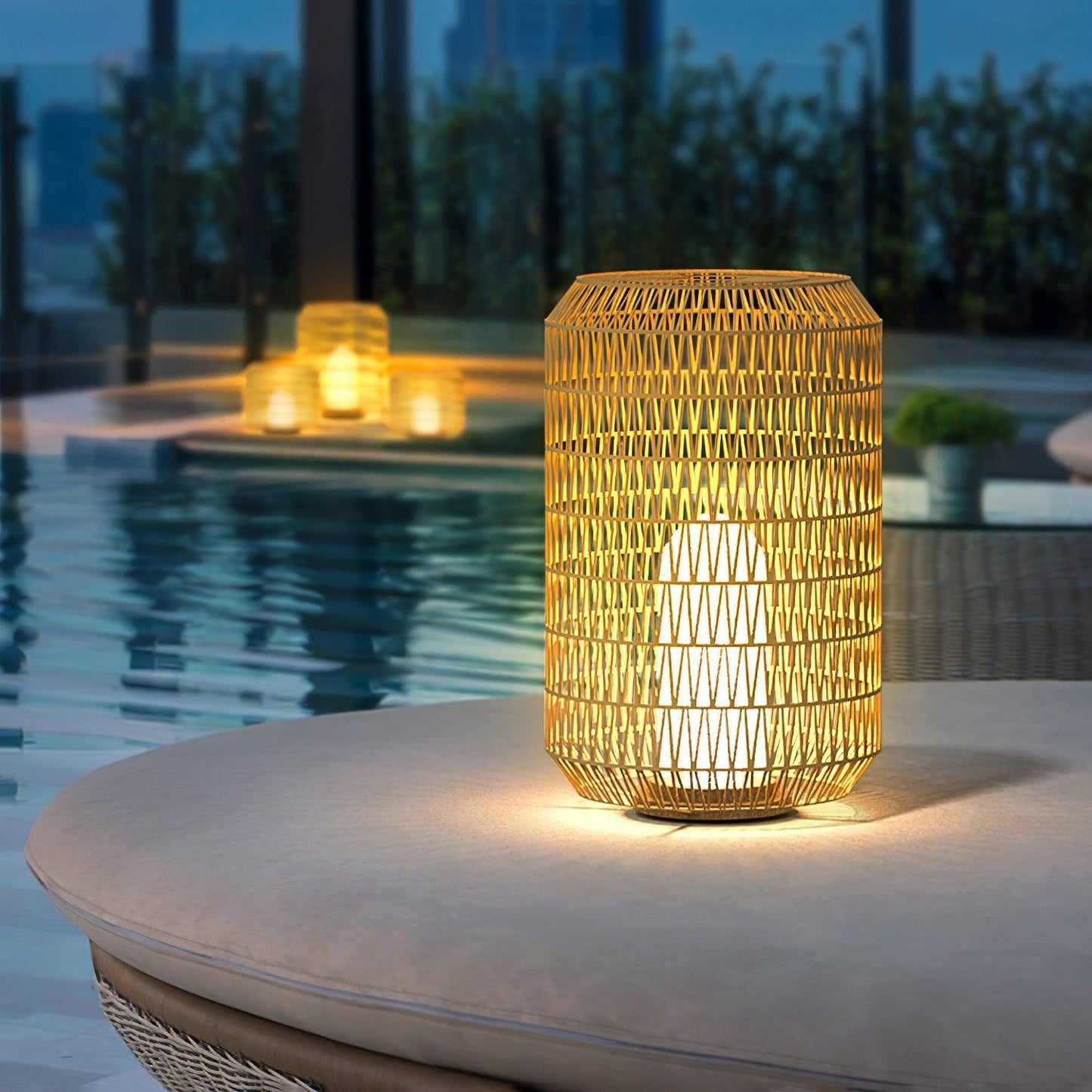 Woven Rattan Patio light Outdoor Lamp