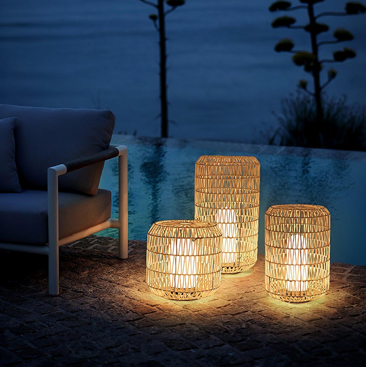 Woven Rattan Patio light Outdoor Lamp