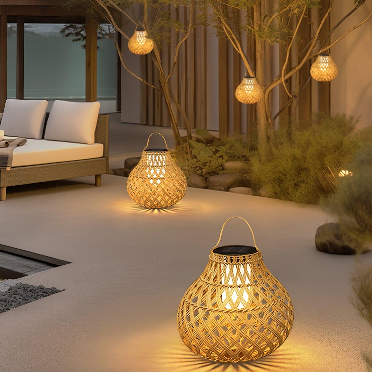 Woven Sphere Lantern Landscape light Outdoor Lamp