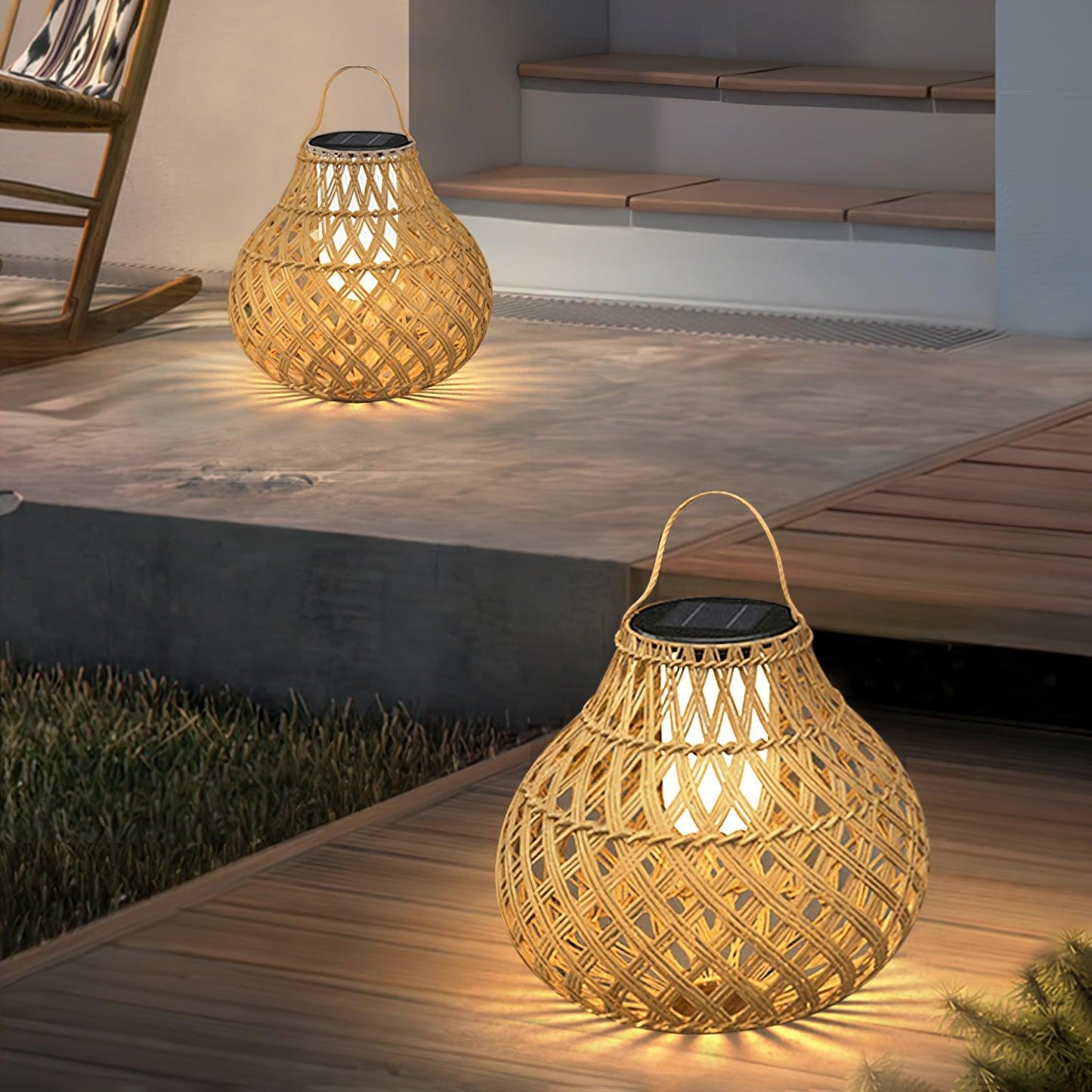 Woven Sphere Lantern Landscape light Outdoor Lamp