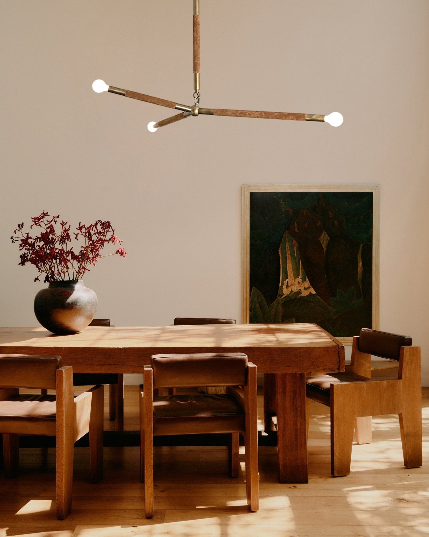 Wrapped Linear Chandelier