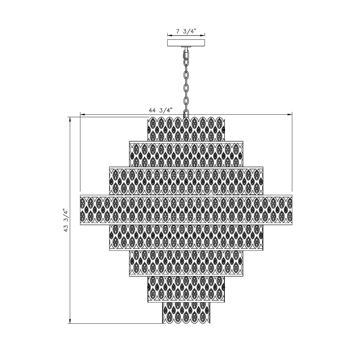 Z Lite Dealey 44 Inch 25 Light Chandelier Cp777281