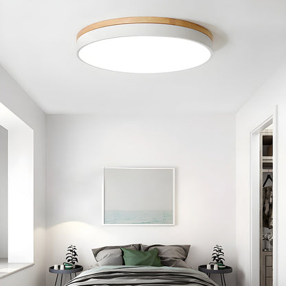 Zara Circular Wood Overhead fixture Ceiling Lamp