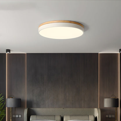 Zara Circular Wood Overhead fixture Ceiling Lamp