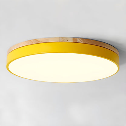 Zara Circular Wood Overhead fixture Ceiling Lamp