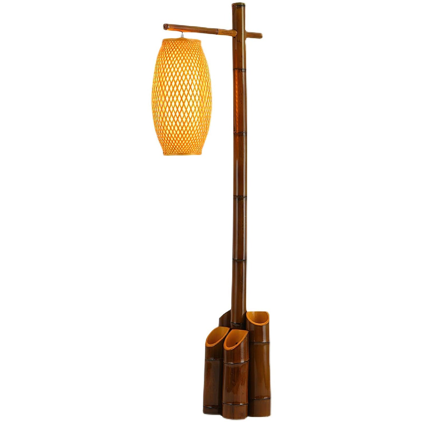 Zen Bamboo Tube Accent Lamp Floor Lamp