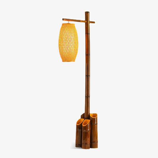 Zen Bamboo Tube Accent Lamp Floor Lamp