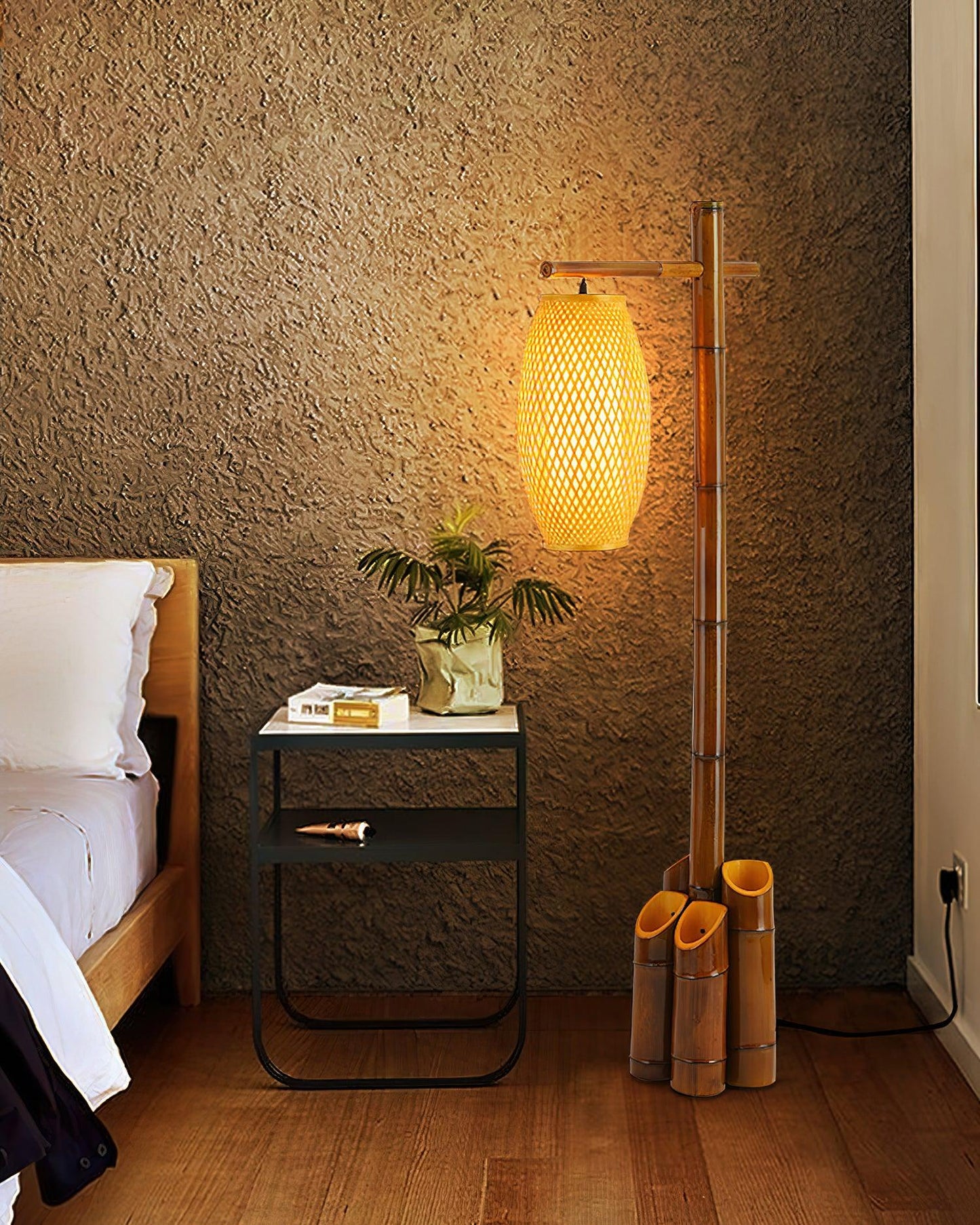 Zen Bamboo Tube Accent Lamp Floor Lamp