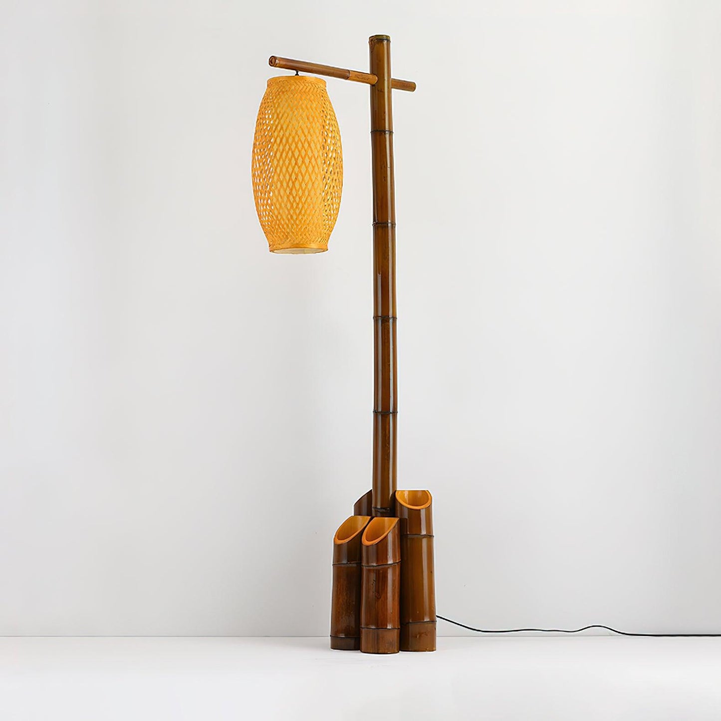 Zen Bamboo Tube Accent Lamp Floor Lamp