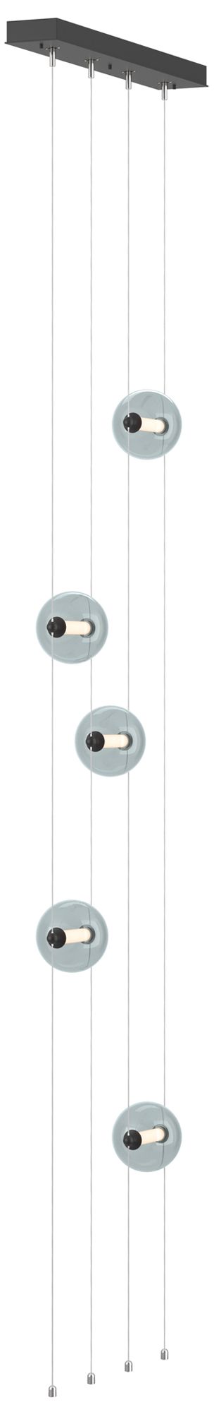 Abacus 5-Light Floor to Ceiling Plug-In LED Lamp - Black - Cool Grey