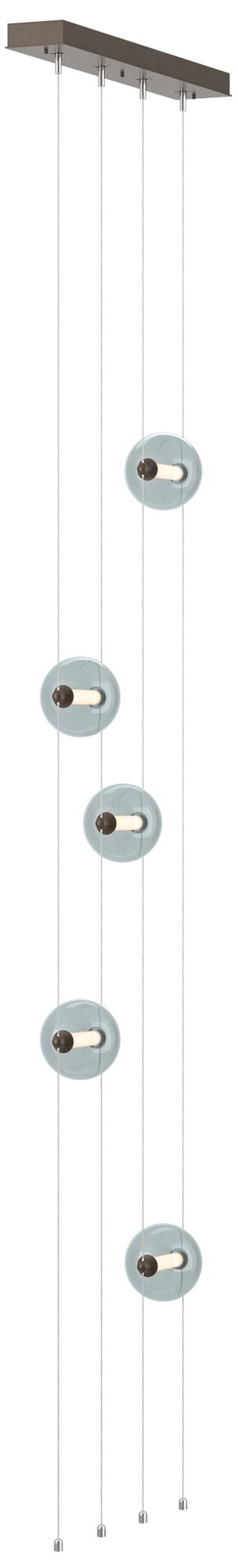 Abacus 5-Light Floor to Ceiling Plug-In LED Lamp - Bronze - Cool Grey