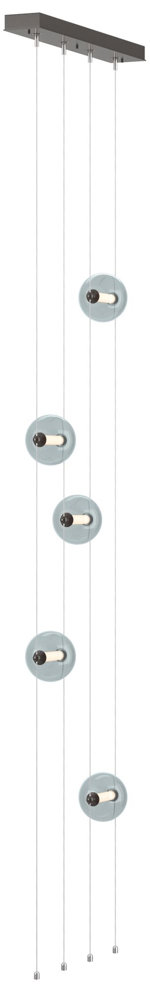 Abacus 5-Light Floor to Ceiling Plug-In LED Lamp - Oil Rubbed Bronze - Grey