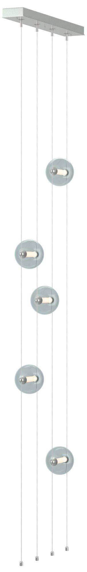 Abacus 5-Light Floor to Ceiling Plug-In LED Lamp - Platinum - Cool Grey