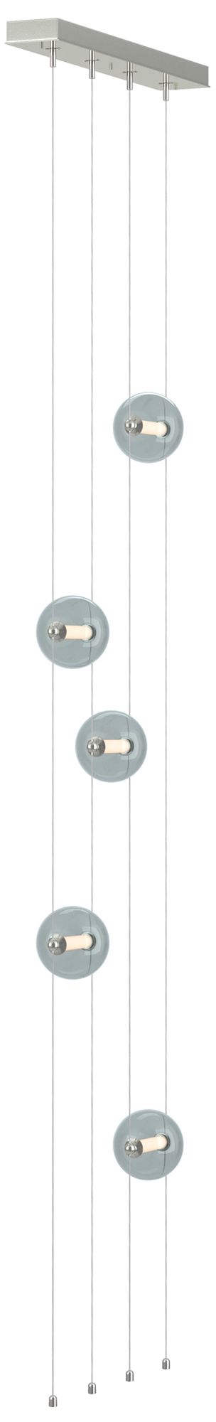 Abacus 5-Light Floor to Ceiling Plug-In LED Lamp - Sterling - Cool Grey