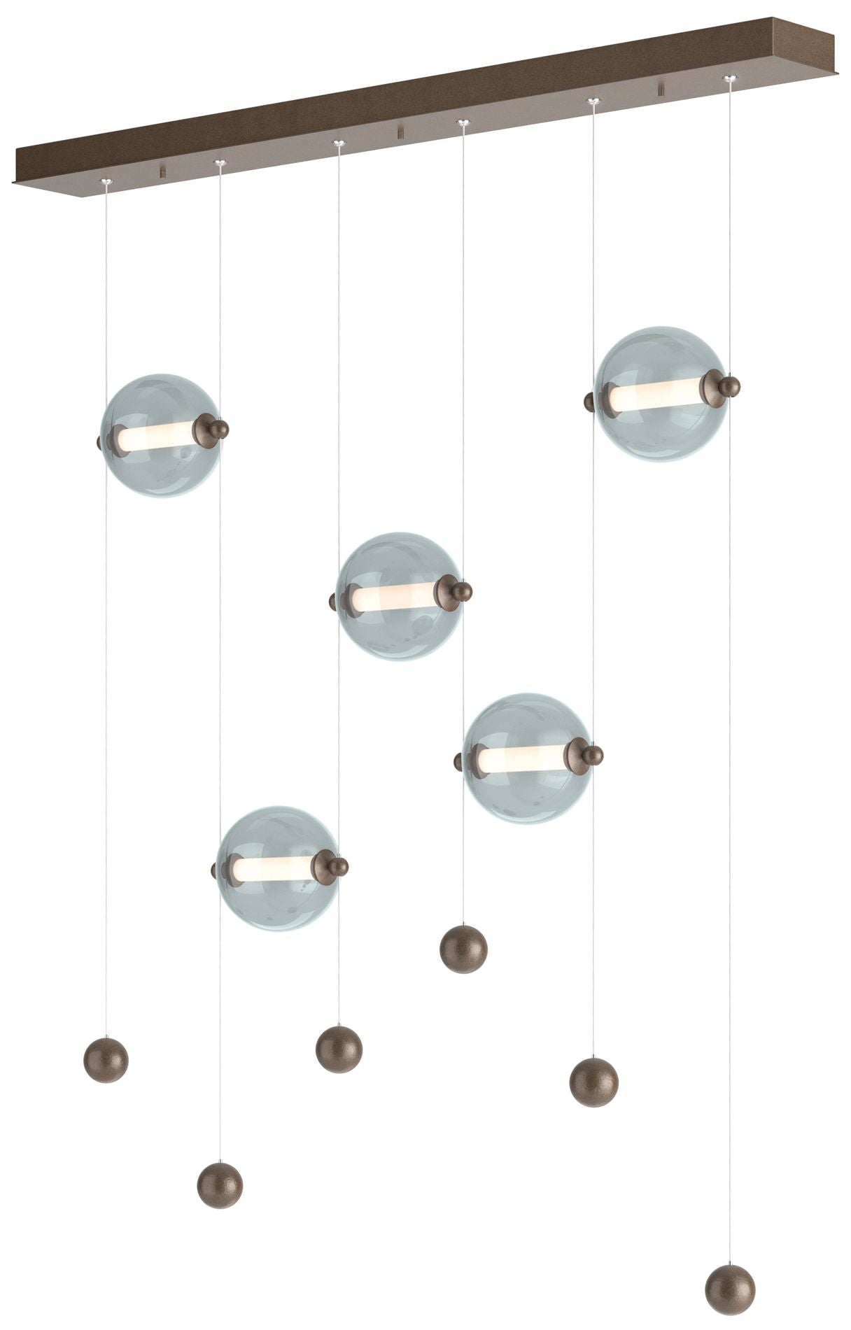 Abacus 5-Light LED Pendant - Bronze - Cool Grey