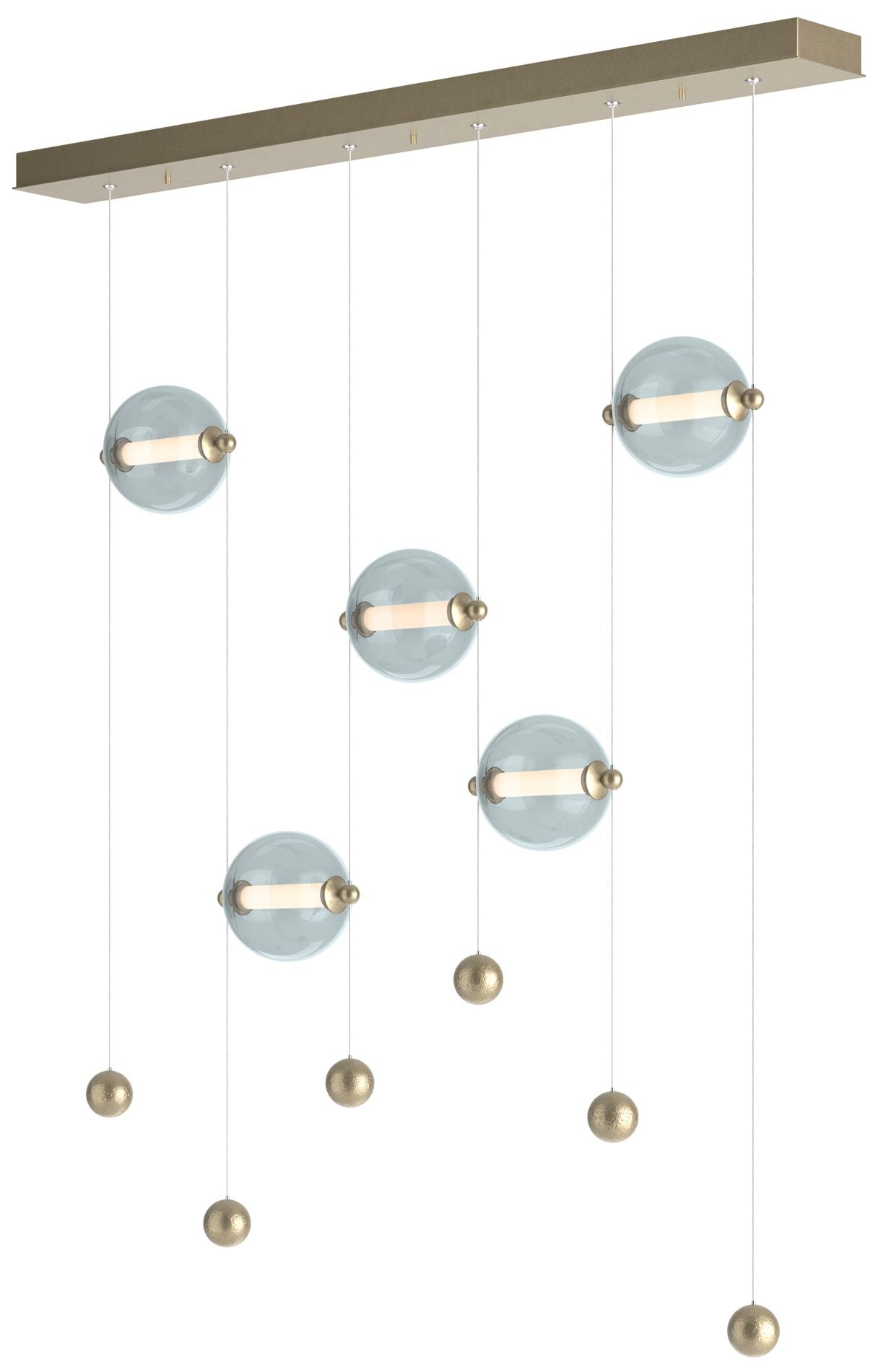 Abacus 5-Light LED Pendant - Gold - Cool Grey