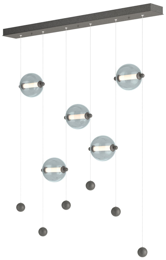 Abacus 5-Light LED Pendant - Iron - Cool Grey