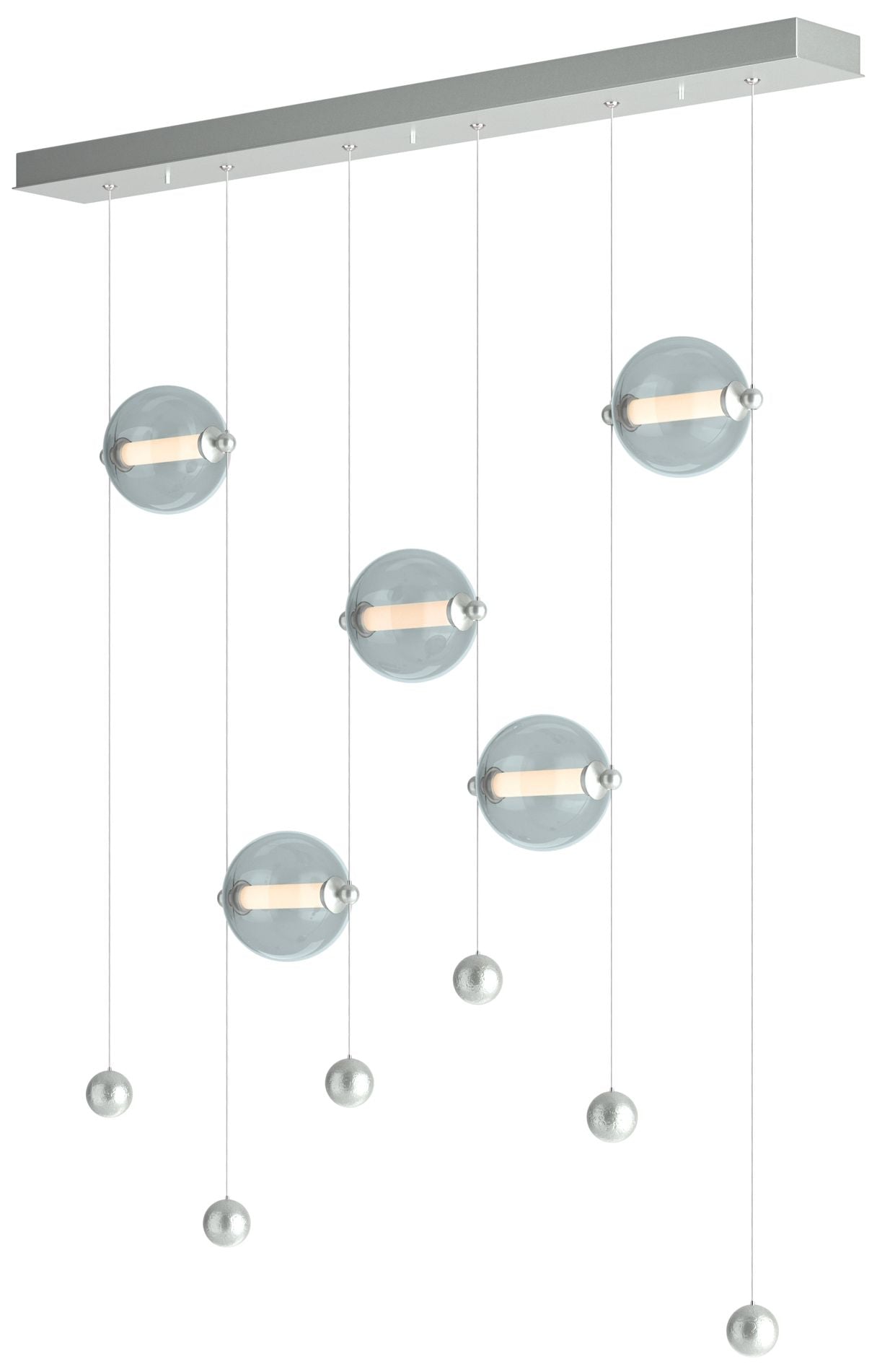 Abacus 5-Light LED Pendant - Platinum - Cool Grey