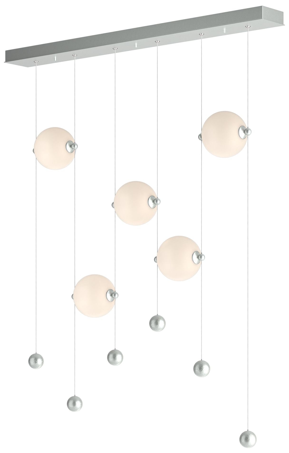 Abacus 5-Light LED Pendant - Platinum - Opal