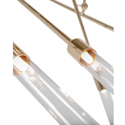 Abstract Gold Plated Contemporary Chandelier