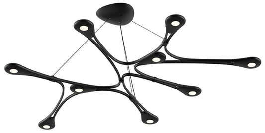 Abstraction LED Pendant - Satin Black