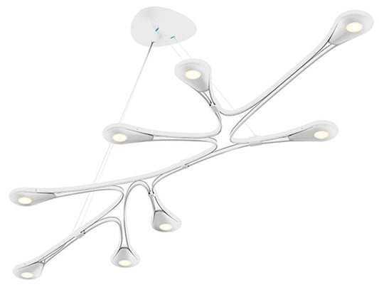 Abstraction Linear LED Pendant - Satin White