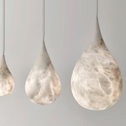 Alabaster Raindrop Pendant Light