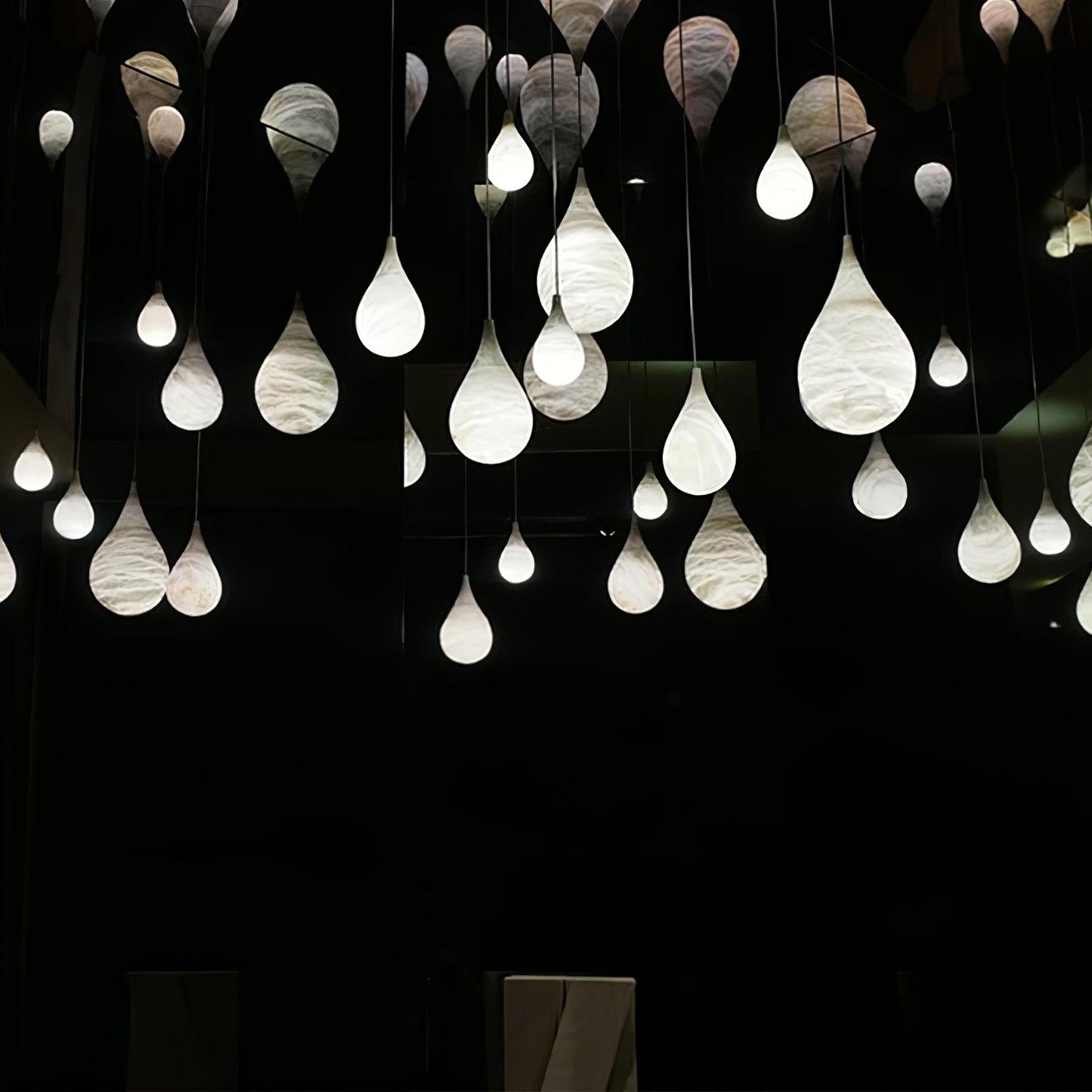 Alabaster Raindrop Pendant Light