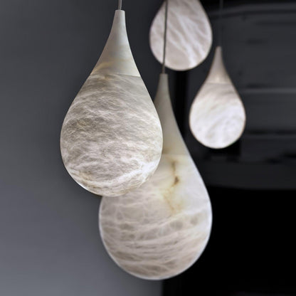 Alabaster Raindrop Pendant Light
