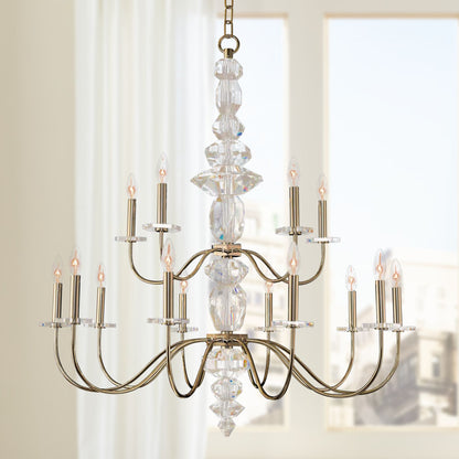 Allegri Bolivar 38" Wide Champagne Gold 15-Light Chandelier