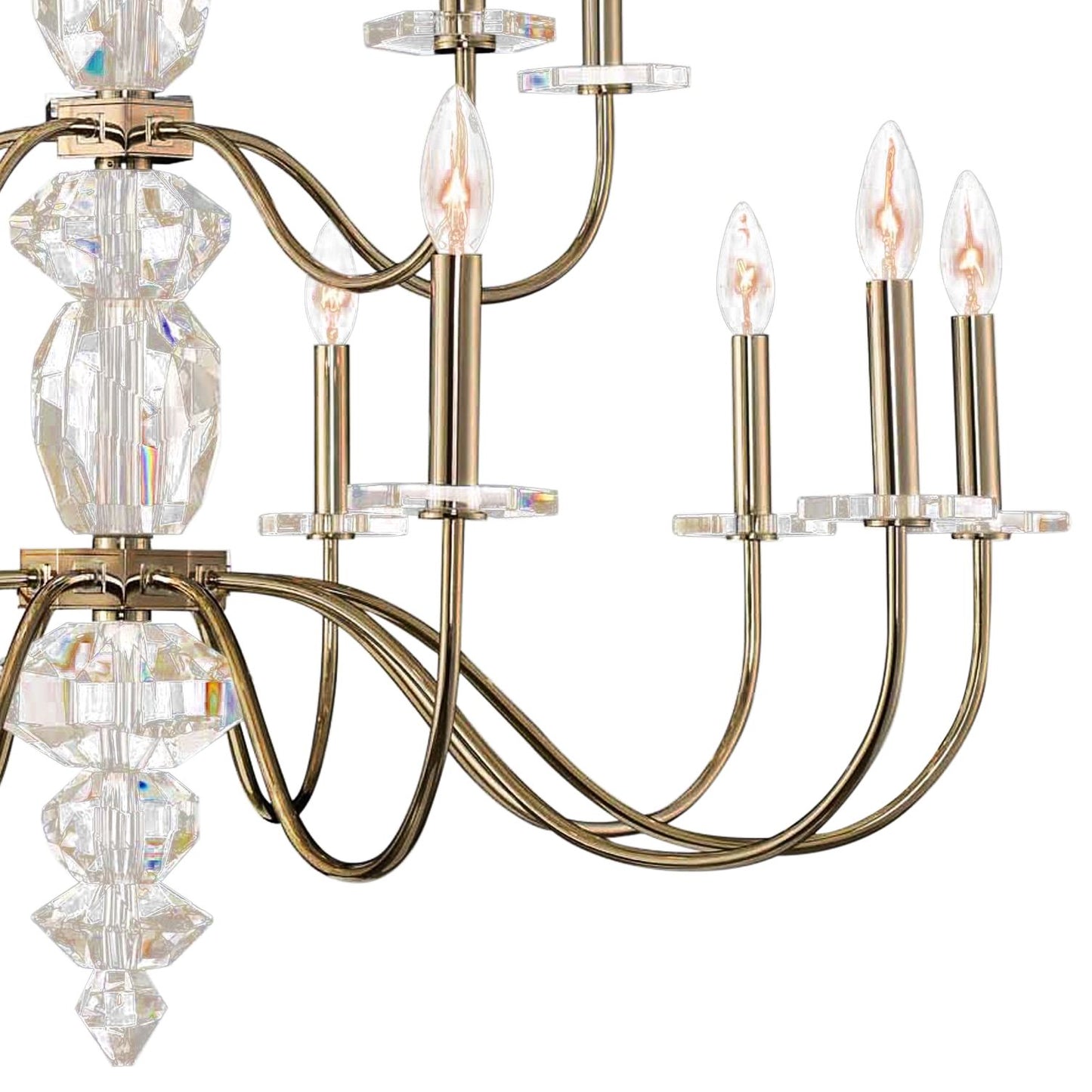 Allegri Bolivar 38" Wide Champagne Gold 15-Light Chandelier