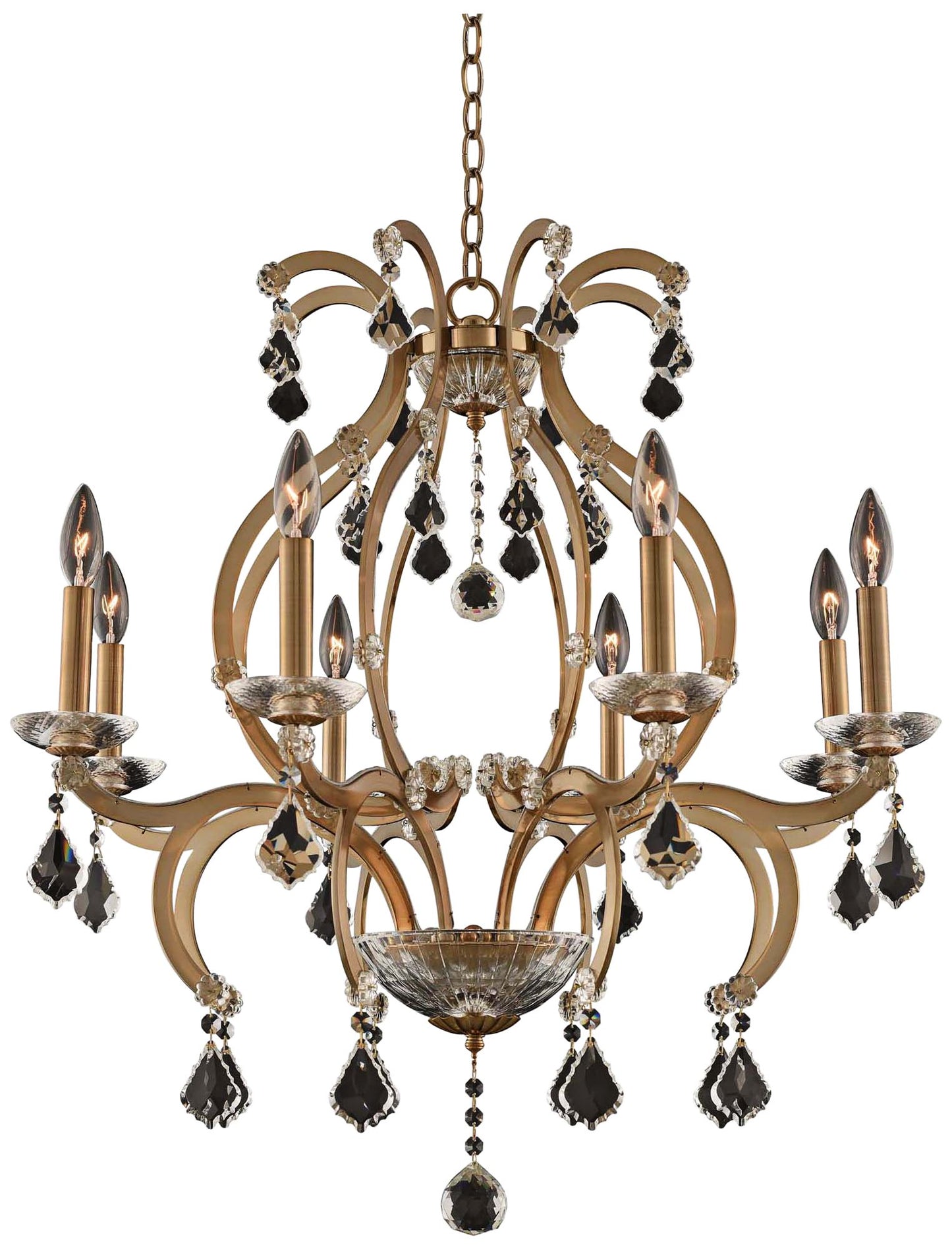 Allegri Duchess 28" Wide Champagne Gold 8-Light Chandelier