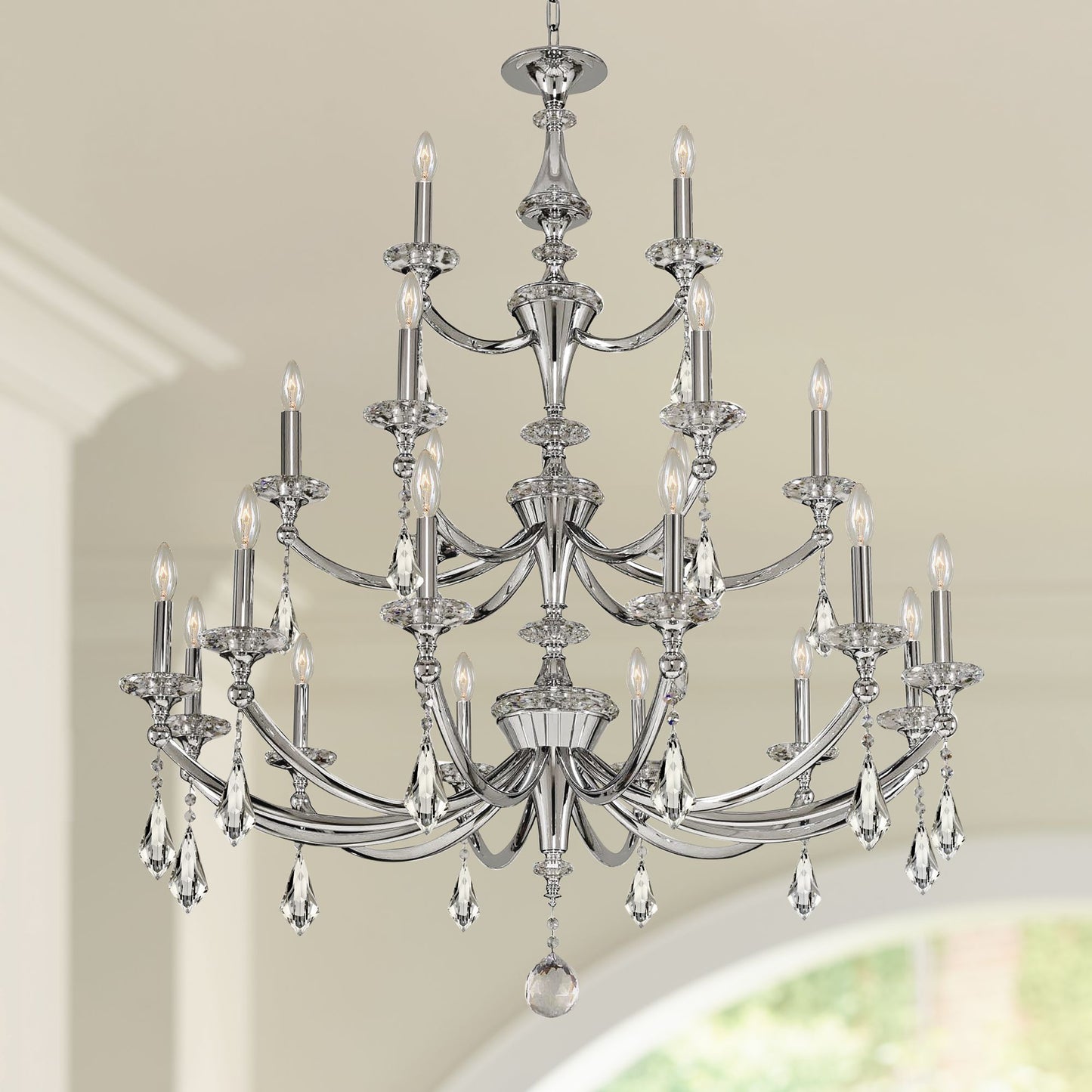 Allegri Floridia 42" Wide Chrome 21-Light Chandelier