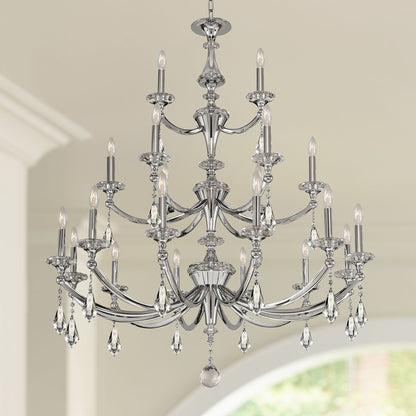 Allegri Floridia 42" Wide Chrome 21-Light Chandelier